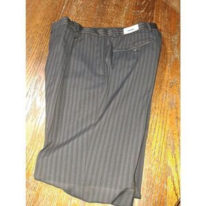 New 34W Tupelo Sample Shop Navy Blue Orange Pinstripe Wool Suit Dress Pants NWT